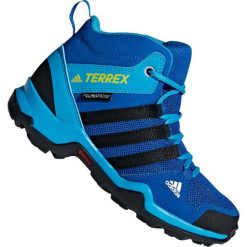 Buty adidas Terrex AX2R Mid Cp Jr BC0673. Niebieskie buty trekkingowe damskie Adidas, na wiosnę. W wyprzedaży za 379,00 zł.