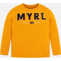 Mayoral - Longsleeve dziecięcy 92-134 cm. Żółte t-shirty chłopięce Mayoral, z nadrukiem, z bawełny, z długim rękawem. Za 43,90 zł.