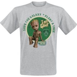 Guardians Of The Galaxy Groot - Save The Planet T-Shirt odcienie szarego. Szare t-shirty męskie marki Guardians Of The Galaxy, xl, z nadrukiem, z okrągłym kołnierzem. Za 89,90 zł.