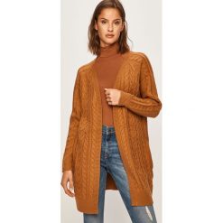 Vero Moda - Kardigan. Pomarańczowe swetry damskie Vero Moda, s, bez wzorów, z dzianiny, bez rękawów, bez kaptura. W wyprzedaży za 119,90 zł.