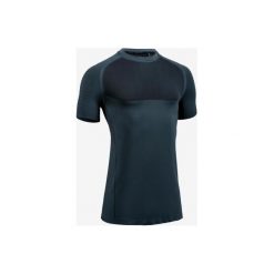 Koszulka fitness kardio męska FTS 900 niebieska. Niebieskie koszulki męskie DOMYOS, xl, bez wzorów, z poliesteru, bez kołnierzyka, bez rękawów, na fitness i siłownię. Za 59,99 zł.