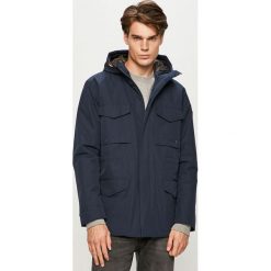 Quiksilver - Kurtka. Niebieskie płaszcze męskie Quiksilver, s, bez wzorów, z bawełny, długie, z kapturem. Za 589,90 zł.