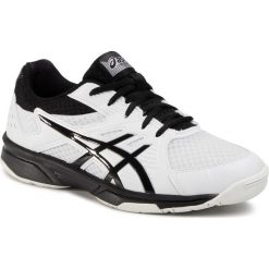 Buty ASICS - Upcourt 3 1071A019 White/Black 100. Białe buty sportowe męskie Asics, z tworzywa sztucznego, bez zapięcia, na fitness i siłownię. Za 229,00 zł.