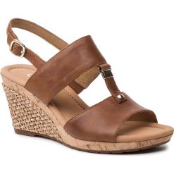 Espadryle GABOR - 22.827.54 Peanut (Grata). Pomarańczowe espadryle damskie Gabor, bez wzorów, ze skóry, bez obcasa, na obcasie. Za 449,00 zł.