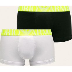 Emporio Armani - Bokserki (2-pack). Czarne bokserki męskie Emporio Armani, s, z nadrukiem, z elastanu. Za 229,90 zł.