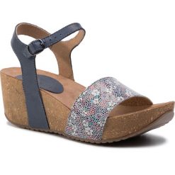 Sandały LASOCKI - 2186-02 Blue. Niebieskie klapki damskie Lasocki, bez wzorów, ze skóry, bez obcasa, na obcasie. Za 129,99 zł.
