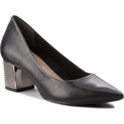 Półbuty TAMARIS - 1-22411-31 Black Leather 003. Czarne creepersy damskie Tamaris, z materiału, na obcasie. Za 249,90 zł.
