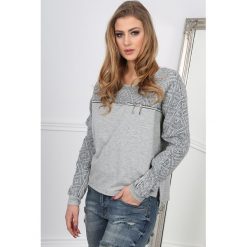 Jasnoszara Bluza z Rozpinanym Suwakiem BB2732. Szare bluzy rozpinane damskie Fasardi, l. Za 39,00 zł.