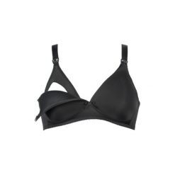 Naturana Watowany biustonosz dla kobiet karmiących C-Cup kolor czarny - Gr.80C. Czarne biustonosze ciążowe Naturana, z elastanu. Za 79,00 zł.