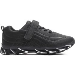 Czarne Buty Sportowe The New Real. Czarne buty sportowe chłopięce Born2be, z materiału, z okrągłym noskiem. Za 69,99 zł.