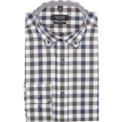 Koszula bexley f2643 długi rękaw slim fit brąz. Koszule męskie Recman, m, bez wzorów, bez kołnierzyka, z długim rękawem. Za 69,99 zł.