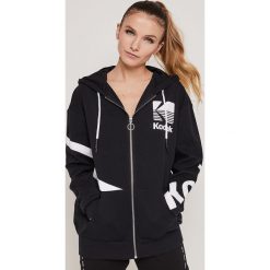 Undiz - Bluza Kodayokiz. Czarne bluzy damskie Undiz, s, z nadrukiem, z bawełny, bez rękawów, z kapturem. Za 119,90 zł.