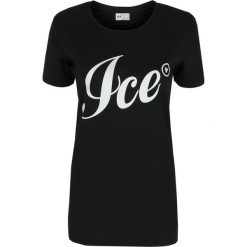 T- shirt Ice Play By ICEBERG. Czarne koszulki damskie ICE PLAY BY ICEBERG, bez wzorów, z bawełny, z włoskim kołnierzykiem, bez rękawów. Za 109,00 zł.