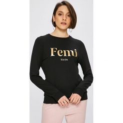 Femi Stories - Bluza. Czarne bluzy damskie z nadrukiem marki Femi Stories, s, z elastanu, bez kaptura. W wyprzedaży za 169,90 zł.