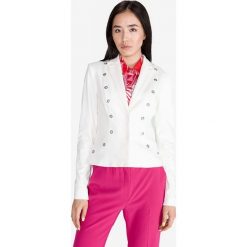 Versace Jeans Marynarka Biały. Białe kurtki damskie Versace Jeans, m, bez wzorów, z elastanu. Za 1863,95 zł.