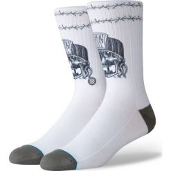 Stance Mercy Skarpetki Biały. Białe skarpetki męskie Stance, z nadrukiem, z elastanu. Za 76,95 zł.