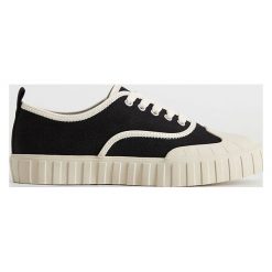 Mango - Tenisówki Roland. Czarne buty sportowe damskie Mango, bez wzorów, z materiału, sportowe, tenisowe. Za 139,90 zł.