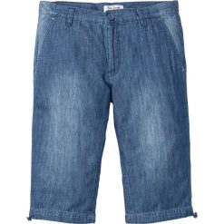 Długie bermudy dżinsowe z letniego denimu Regular Fit bonprix niebieski "stone”. Niebieskie spodenki i szorty męskie bonprix, na lato, m, w paski, z jeansu, długie. Za 37,99 zł.