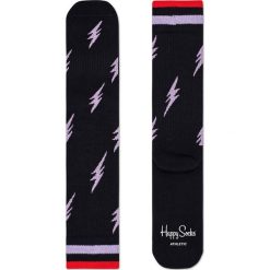 Happy Socks - Skarpety Athletic Flash. Czarne skarpetki męskie Happy Socks, bez wzorów. Za 47,90 zł.