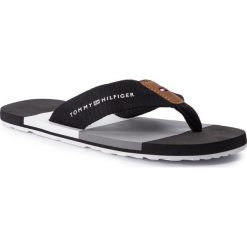 Japonki TOMMY HILFIGER - Color Block Beach Sandal FM0FM02265 Black 990. Czarne klapki męskie TOMMY HILFIGER, ze skóry ekologicznej, bez zapięcia. Za 159,00 zł.