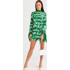 SUKIENKA elisabetta franchi. Zielone sukienki damskie Elisabetta Franchi, na co dzień, na lato, m, w paski, z materiału, z okrągłym kołnierzem, bez rękawów, mini, proste. W wyprzedaży za 1199,20 zł.