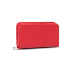 PORTFEL ACCCESSORIES 1W1-027-SS20 Czerwony. Czerwone portfele damskie ACCCESSORIES, bez wzorów. Za 39,99 zł.