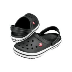 Crocs Czarne buty Crocband Czarny 11016-001 (rozmiar 41-42). Czarne klapki męskie Crocs, bez zapięcia. W wyprzedaży za 176,00 zł.