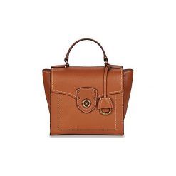 Torebki do ręki Lauren Ralph Lauren MILBROOK SATCHEL SMALL. Pomarańczowe torebki klasyczne damskie marki Lauren Ralph Lauren, bez wzorów, do ręki, bez dodatków. Za 983,20 zł.