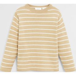 Mango Kids - Sweter dziecięcy Lucas 110-164 cm. Czarne swetry chłopięce Mango Kids, bez wzorów, z bawełny, z okrągłym kołnierzem. W wyprzedaży za 55,90 zł.