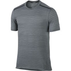 Koszulki sportowe męskie: koszulka do biegania męska NIKE DRI-FIT COOL TAILWIND STRIPE SHORT SLEEVE / 724809-065 – NIKE DRI-FIT COOL TAILWIND STRIPE SHORT SLEEVE