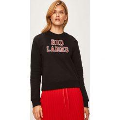 Red Valentino - Bluza. Czarne bluzy damskie Red Valentino, s, z nadrukiem, z elastanu, bez rękawów, bez kaptura. Za 1099,00 zł.