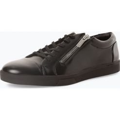 Calvin Klein Jeans - Męskie tenisówki ze skóry, czarny. Czarne trampki męskie marki Calvin Klein Jeans, bez wzorów, z jeansu, eleganckie, na zamek. Za 549,95 zł.