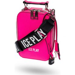 TOREBKA ice play. Szare torebki klasyczne damskie Ice Play, w paski, z tkaniny, na ramię, z nadrukiem, bez dodatków. Za 509,00 zł.