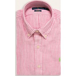 Polo Ralph Lauren - Koszula. Różowe koszule męskie Polo Ralph Lauren, s, bez wzorów, ze lnu, casualowe, polo, z długim rękawem. W wyprzedaży za 479,90 zł.