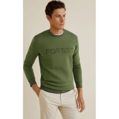 Mango Man - Bluza Forest. Szare bejsbolówki męskie Mango Man, l, z aplikacjami, z bawełny, bez kaptura. Za 159,90 zł.