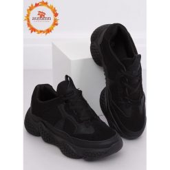 Buty sportowe czarne BD-3 BLACK. Czarne buty sportowe damskie obuwie damskie, bez wzorów, z tkaniny, sportowe. Za 53,94 zł.
