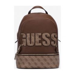 Guess Skye Large Plecak Brązowy. Pomarańczowe plecaki damskie Guess, w paski, z materiału. Za 595,95 zł.