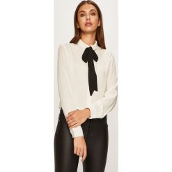 Only - Koszula. Czarne bluzki damskie ONLY, bez wzorów, z wiskozy, eleganckie, z klasycznym kołnierzykiem, z długim rękawem. W wyprzedaży za 89,90 zł.