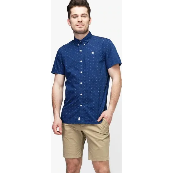 Timberland Koszula Ss Tioga River Texture Shirt Slim , szary, rozmiar XL. Szare koszule męskie Timberland, xl, z aplikacjami, z bawełny, button down, bez rękawów. W wyprzedaży za 239,99 zł.