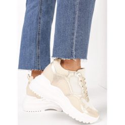 Beżowe Sneakersy Jaydon. Brązowe sneakersy damskie Born2be. Za 119,99 zł.