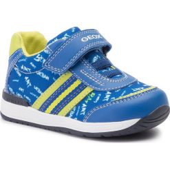 Sneakersy GEOX - B Rishon B. B B920RB 0AW54 CK43S Royal/Lime Green. Niebieskie trampki chłopięce Geox, bez wzorów, ze skóry ekologicznej, na rzepy. W wyprzedaży za 129,00 zł.