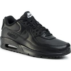 Buty NIKE - Air Max 90 Ltr (GS) CD6864 001 Black/Black/Black/White. Czarne buty sportowe damskie Nike, bez wzorów, ze skóry ekologicznej, sportowe, nike air max. Za 469,00 zł.