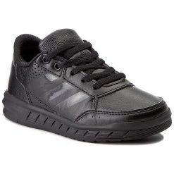 Buty adidas - AltaSport K BA9541 Cblack/Cblack. Czarne półbuty dziewczęce Adidas, na sznurówki. Za 129,00 zł.