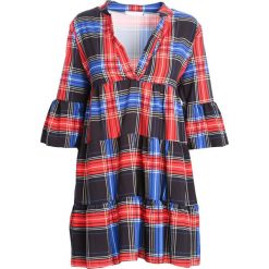 Czarno-Niebieska Sukienka One Night. Czarne sukienki marki Cropp, l, z koszulowym kołnierzykiem, koszulowe. Za 59,99 zł.