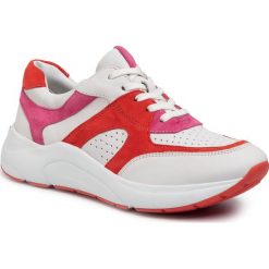 Sneakersy CAPRICE - 9-23501-24 White/Coral 152. Białe półbuty damskie Caprice, ze skóry. Za 349,90 zł.
