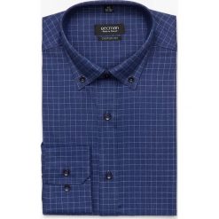 Koszula bexley f2671 długi rękaw custom fit granatowy. Niebieskie koszule męskie Recman, m, bez wzorów, bez kołnierzyka, z długim rękawem. Za 69,99 zł.