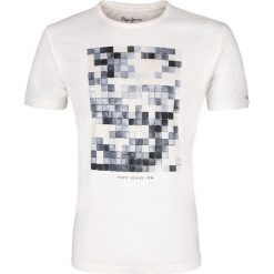 T- shirt Pepe Jeans. Białe t-shirty męskie Pepe Jeans, m, bez wzorów, z bawełny, bez kołnierzyka. Za 79,00 zł.
