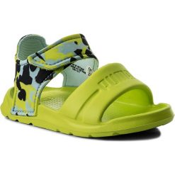 Sandały PUMA - Wild Sandal Injex Camo Inf 365082 01 Peacoat/Limepunch. Zielone sandały męskie Puma, z tworzywa sztucznego, bez zapięcia. W wyprzedaży za 109,00 zł.