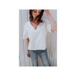Bluzka / Koszula Yoko. Białe bluzki damskie Hello rabbit, bez wzorów, z bawełny, bez kołnierzyka, bez rękawów. Za 249,00 zł.