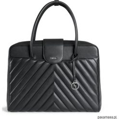 TORBA na laptopa QUILTED BLACK. Czarne torby na laptopa Pakamera, bez wzorów, biznesowe. Za 519,00 zł.